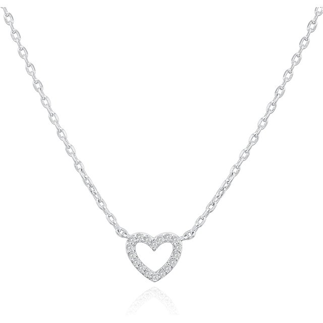 Collar de diamantes de amor para niñas, diseño de colgante de corazón, collar de clavícula para mujer