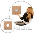 thumbnail image 2 of KAKOWELY paper album covers 5pcs 12 Inch Vinyl Record Storage Sleeves with Center Film Kraft Paper Protective Jackets Record Protection Bag for LP Records, 2 of 5