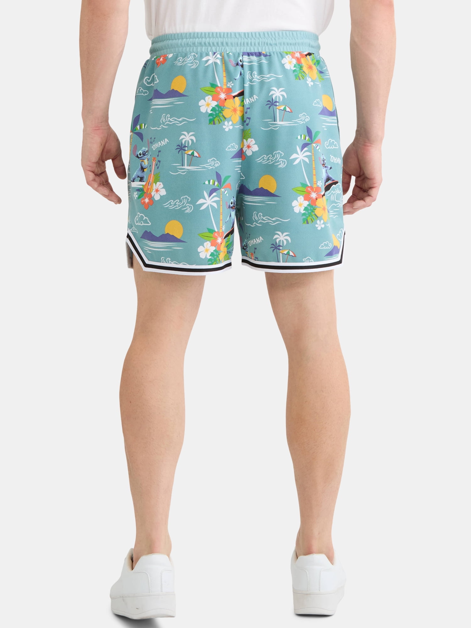 Disney Lilo & Stitch Men's & Big Men's Live Action Movie Graphic Mesh Shorts, Size XS-3XL
