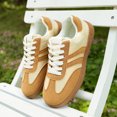 thumbnail image 4 of Willtoo Womens Platform Sneakers Lace Up Low Top Round Toe Trainers Lightweight Gum Sole Fashion Casual Walking Tennis Shoes, 4 of 5