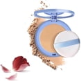 thumbnail image 1 of Beauty Powder Cake For Makeup Hold,Starprout Beauty Pressed Powder,Oil Control Face Powder Waterproof, MattePerfections Pressed Powder, SettingPowder Makeup Long Lasting,Lightweight (Pure beige, 1), 1 of 7