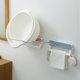thumbnail image 4 of Soporte plegable para lavabo de pared, estante para almacenamiento de baño, toallero, gancho para lavabo, color rosa, 4 of 8