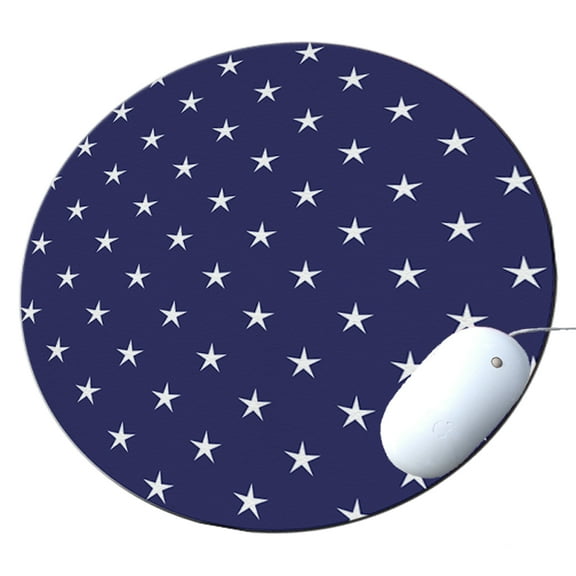 KuzmarK Round Mousepad / Hot Pad / Trivet - Stars No Stripes