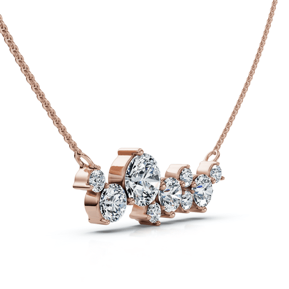 Pompeii 1Ct Diamond Constellation Pendant Lab Grown Necklace 18" Chain (E/F,VS1-VS2)