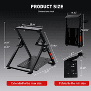 Gtplayer Sim Racing Wheel Stand Simulator Cockpit for Logitech and Thrustmaster with Shifter Mount, BlackOrange