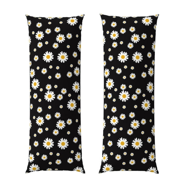 Fotbe Daisy Funda para Almohada Corporal con Diseño, Funda de Microfibra Ultrasuave de 20x54 Pulgadas, Ropa de Cama Elegante