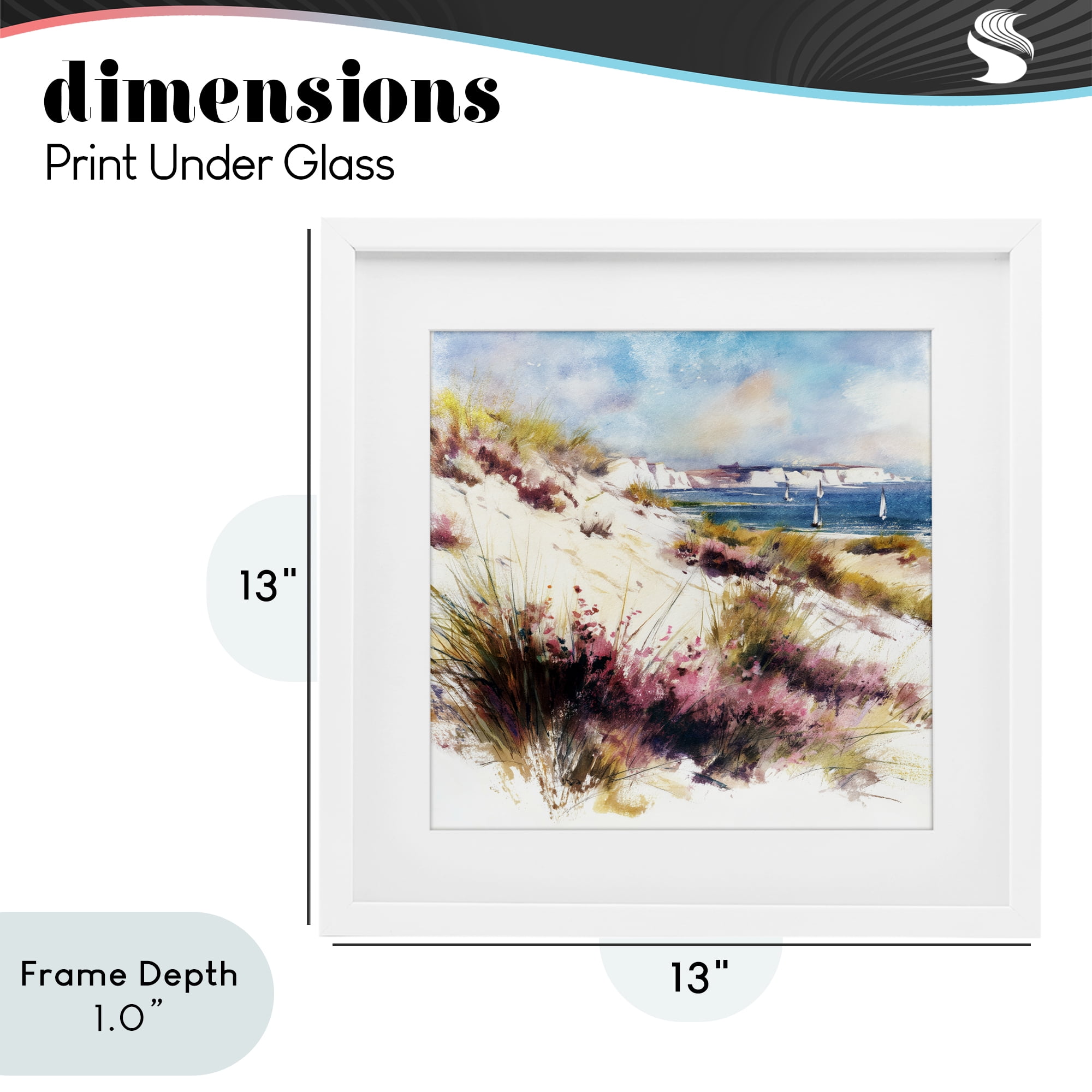 Stupell Industries Cliffs And Waters View White Framed Print Under Glass, design by Svetlana Aleynikova