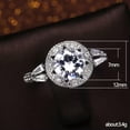 thumbnail image 2 of K-KED 925 Silver Filled Women/Men Ring Gift Romantic Wedding Delicate Jewelry Girl Sz 6-10-10, 2 of 6