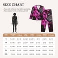 thumbnail image 4 of Daiia Pink Blossoms Butterfly for Women's Long-Sleeved Pajama Set – Soft & Comfortable Sleepwear Button-Up Pajamas Cozy Lounge Wear-XX-Large, 4 of 7