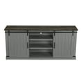 thumbnail image 5 of FESTIVO Farmhouse TV Stand for 75" TV, Entertainment Center, Sliding Barn Door TV Stand, 68 inch TV Console Table, Home Living Room Media Console with Adjustable Shelf - Grey, 5 of 8