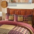 thumbnail image 4 of VHC Brands Sham King Quilted, Cotton Bedroom Sham Cover, Bedding Accessory, Bedroom Decor, Connell Collection, Rectangle 21x37, Burgundy, 4 of 5