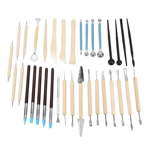 Kit De Herramientas Para Esculpir Arcilla De Cerámica, Modelado De Puntos, Suministros De Herramientas De Tallado De Cerámica Cuidadosamente Mecanizados, Varios Tamaños, 36