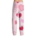 thumbnail image 6 of Fgvctg Valentine's Day Men's Pajamas Comfy Sleepwear Wide Leg Pajama Heart Print High Waisted Pjs Pants Loose Spring Drawstring Lounge Pants with Pockets Light pink XL, 6 of 6
