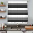 thumbnail image 5 of Grey Black White Striped Sheer Curtains 72 Inches Long, Farmhouse Stripes Light Filering Curtains, Breathable Simi Curtain Privacy Drapes for Living Room Bedroom Lightweight Window Treatment, 5 of 9