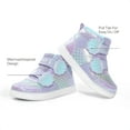 thumbnail image 4 of BURUDANI Girls Toddler High-Top Sneakers Hook and Loop Storybook Casual Walking Shoes, 4 of 6