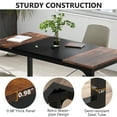 thumbnail image 6 of Tribesigns Adult Modern Executive Office Furniture Contemporary and Durable Desk, Rustic Brown/Black, 6 of 7