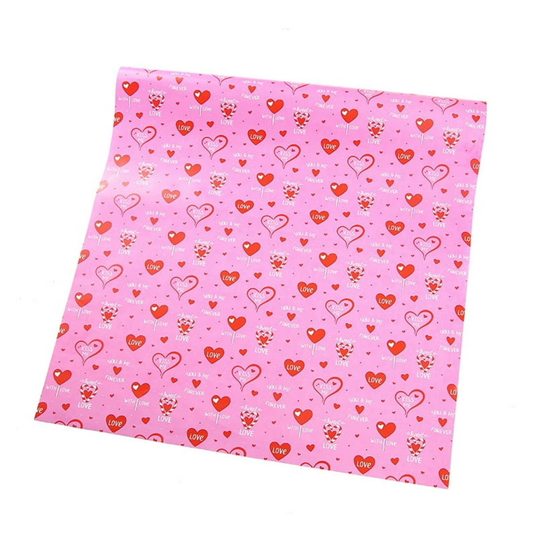 Valentine's Day Tissue Paper Gift Wrapping Tissue Paper Sweet Heart Design Gift Wrap Paper Gift Wrapping DIY Crafts Wedding Gift Decorations, As Show