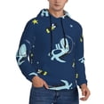thumbnail image 2 of Fotbe Men's Hoodie with Space Dinosaur Pattern - Kangaroo Pocket Pullover Hooded Sweatshirt, Perfect for Daily Wear, Travel, and Home-Small, 2 of 7