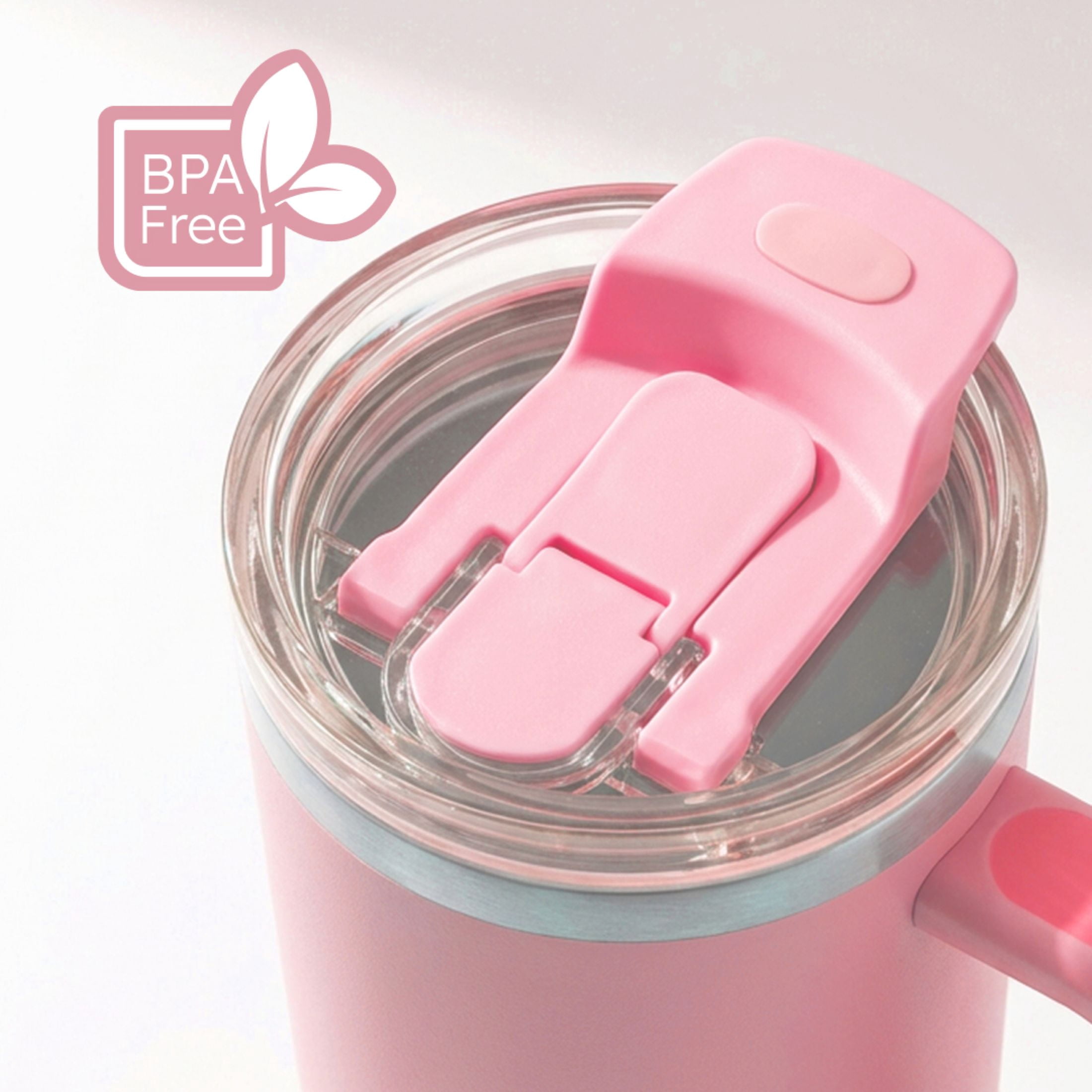 YAYA Mom & Me Tumbler Set, Matching Insulated Stainless Steel Tumblers with Spill-Proof Toddler Tumbler & Reusable Straw, Ergonomic Grip Handle, Dishwasher Safe, 40oz + 12oz, Floral
