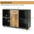 thumbnail image 3 of Costway Buffet de Ferme, Table Console de Bar à Café avec Tiroir et Casier, 3 of 10
