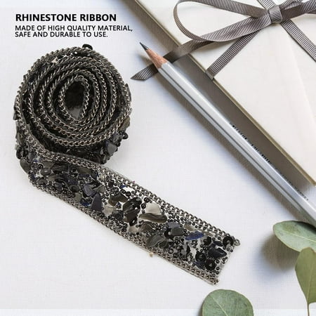 Heat Seal Wrapper Zerone 1m Rhinestone Mesh Ribbon Heat Seal Backing Glue Ribbon Mesh Wrap Roll DIY Decor for Wedding, Birthday or Other Special Events ()