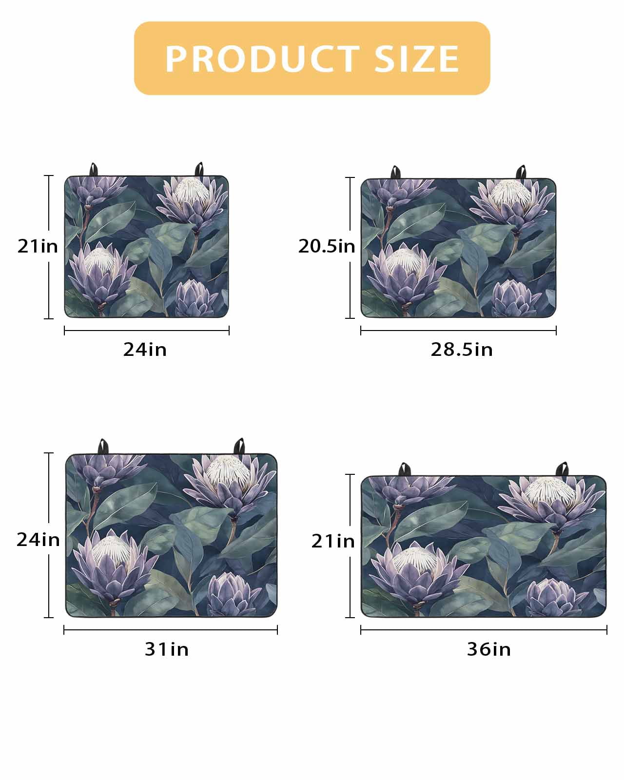 nqOlkjepod Large Induction Cooktop Protector Mat 24"x21", Purple Flower Stove Top Covers for Electric Stove, Botanical Budding Flowers Leaf Plant Stove Burner Cover Mats, Glass Top Stove Cover