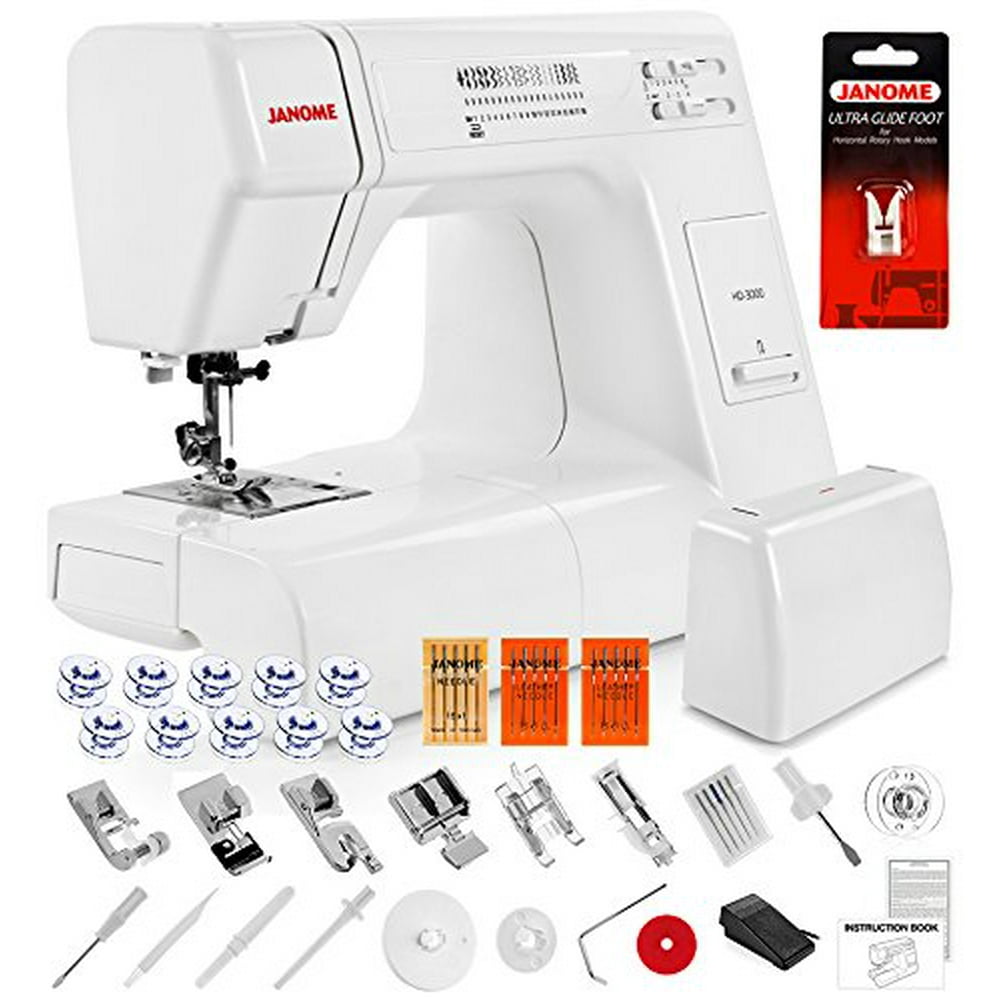 Janome HD3000 Heavy Duty Sewing Machine with Hard Case, Ultra Glide