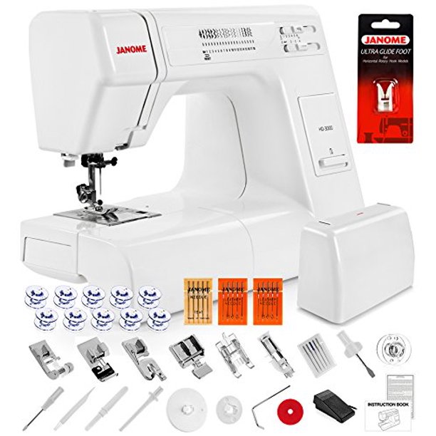 Janome HD3000 Heavy Duty Sewing Machine with Hard Case, Ultra Glide