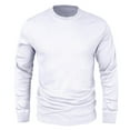 thumbnail image 4 of Male Plaid  Neck Long Sleeve T Shirt Plus Size Solid Color Top, 4 of 6