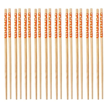 

Papaba Chopsticks 10 Pairs Floral Print Chopsticks Non-slip Good Grip Food Grade Eco-friendly Eating Reusable Chinese Classic Wooden Chopsticks for Dining Room
