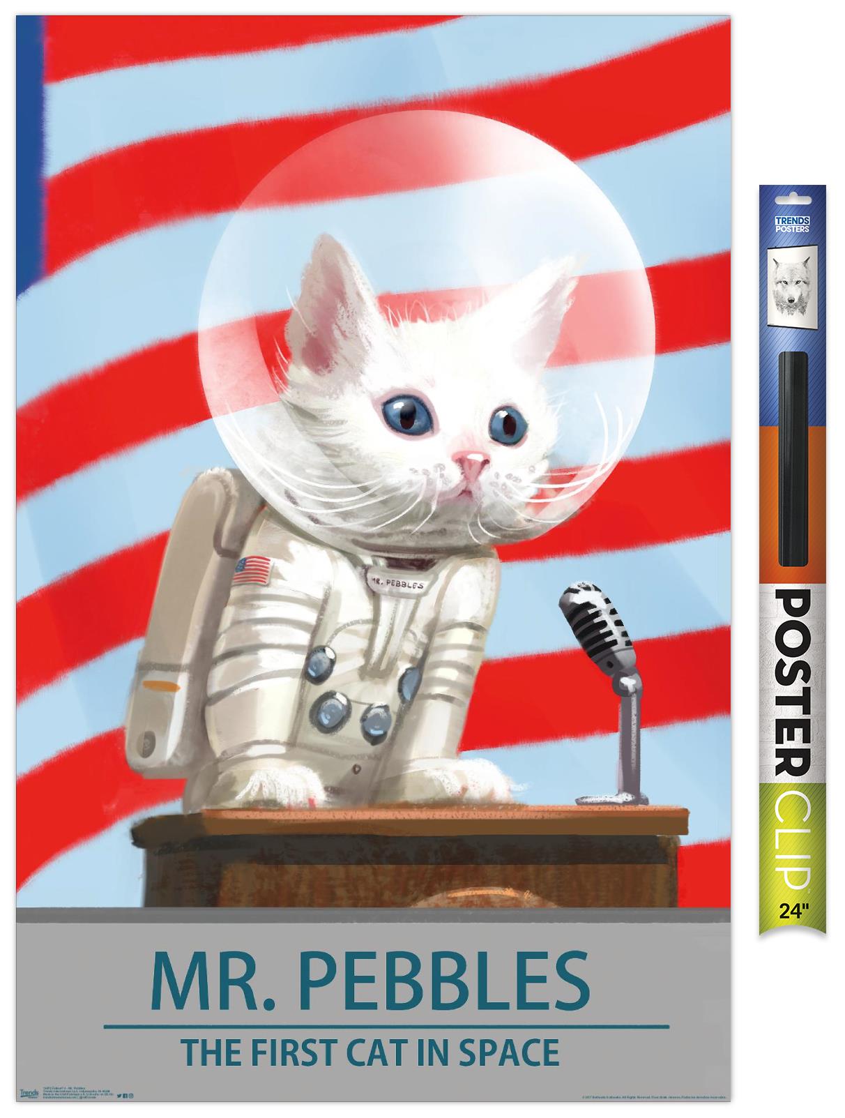 Fallout 4 Mr. Pebbles The First Cat In Space Premium Poster and