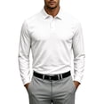 thumbnail image 2 of Men's Breeze Polo Shirt Long Sleeve Golf Shirts Quick Dry Lightweight Button Casual Collared Shirts, M, 2 of 8