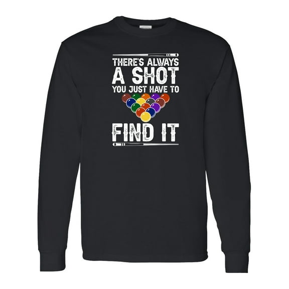 Inktastic Billiards Game Pool Player Long Sleeve T-Shirt
