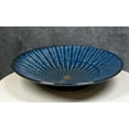 thumbnail image 4 of Japanese Blue Cascading Water Reduction Glazed Ceramic Shallow Bowls Pack Of 2, 4 of 7