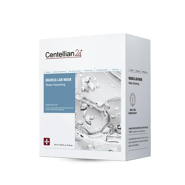 Mascarilla facial CENTELLIAN 24 Madeca Water Hydrating 20 unidades