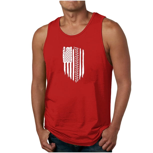Tanques para Hombre de Verano Suelto Cuello Redondo de Algodón Poliéster Desgaste Casual, Camisa sin Mangas Deportivas de los Hombres para Diario Y Al Aire Libre
