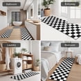 thumbnail image 5 of Black and White Checkered Pattern Kitchen Rugs Sets Of 3,Kitchen Runner Rugs Non Skid Washable,Decorative Kitchen Floor Mats for Kitchen,Sink,Laundry,17"x30"+ 17"x47" + 17"x59", 5 of 6