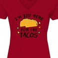 thumbnail image 4 of Inktastic I'm Just Here for the Tacos Cinco De Mayo Women's V-Neck T-Shirt, 4 of 5