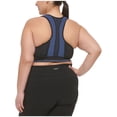 thumbnail image 3 of Calvin Klein Women's Reversible Medium Impact Sports Bra Purple Size 3X, 3 of 3