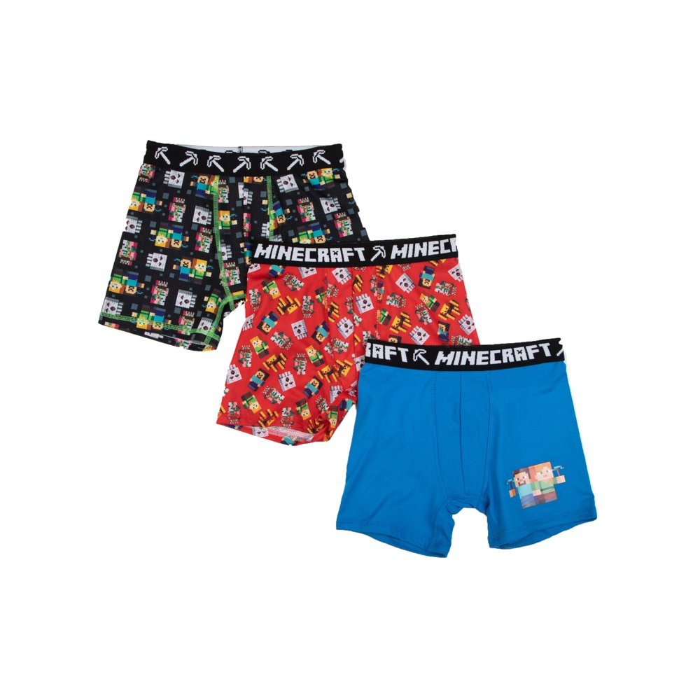 Minecraft Minecraft Boys' 410 Creeper Boxer Briefs, 3 Pack Walmart