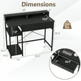 thumbnail image 3 of Gymax 42'' Computer Desk w/Power Outlets Hutch Drawer & 2 Open Shelves for Office, 3 of 9