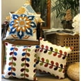 thumbnail image 5 of Boho Pillow Covers, Decorative Pillowcase, Square Embroidery Throw Pillows Cushion Set for Sofa Couch Bed Bench Living Room, Modern Plant Floral Pattern, 18 x18 inch (Sunflower and Sunflower), 5 of 6