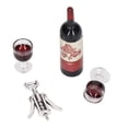 thumbnail image 4 of Juego de vino tinto para casa de muñecas, simulación de botellas de vino tinto a escala 1/12, abridor de botellas de vino tinto, minidecoración para casa de muñecas., 4 of 14