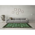 thumbnail image 3 of Ahgly Company Indoor Rectangle Abstract Turquoise Blue Modern Area Rugs, 2' x 5', 3 of 4