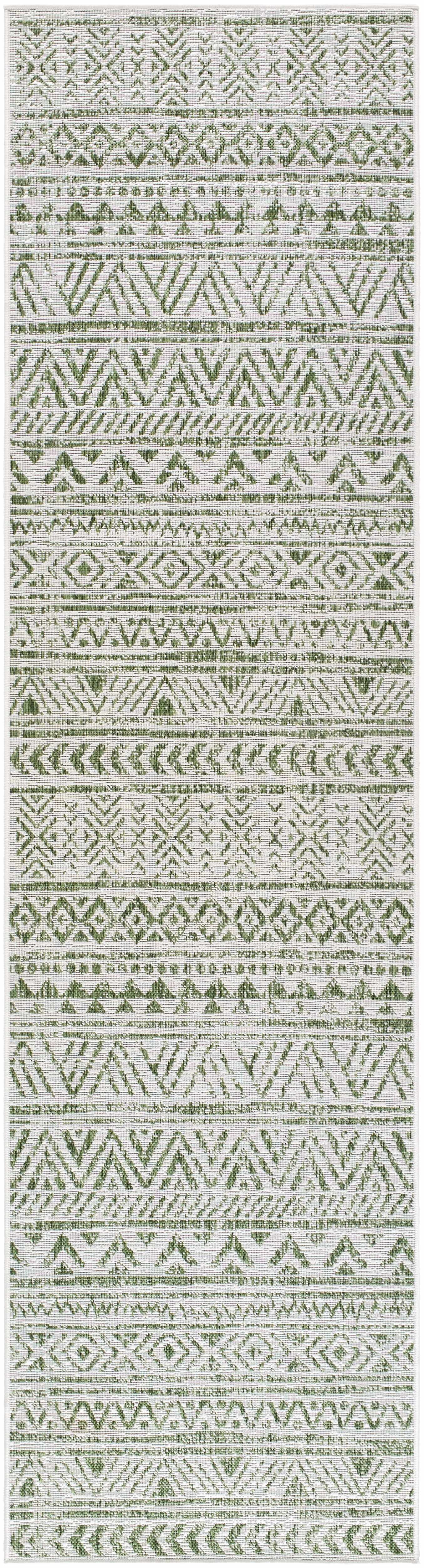Hauteloom Gerda Living Room, Bedroom Patio Outdoor Area Rug - Bohemian, Transitional - Light Gray, Taupe, Gray - 8'10" x 12'