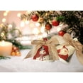 thumbnail image 3 of 4PCS Metel Bell Christmas Ornaments Snowman Santa Decor Decorative Bell Hanging Ornaments with Burlap Ribbon Christmas Tree Bell Pendant, 3 of 6