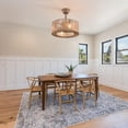 thumbnail image 6 of 18 inch Modern Industrial Bladeless 3 Wind Speed 3 Blades Down Rod Ceiling Fan with Caged Mesh Shade, 6 of 10