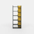 thumbnail image 5 of Ada Home Decor Bonaparte Multiple Tier Open Shelf Modern Bookcase, Anthracite/Mustard, 5 of 7