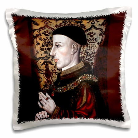3dRose Henry V, King of England, Late 16th Century, Artist unknown, Pillow Case, 16 by 16-inch