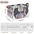 thumbnail image 7 of Yayeee Foldable Storage Basket for Shelves with Handles Set of 2 Waterproof Cloth Bins, White Skeleton, 7 of 7